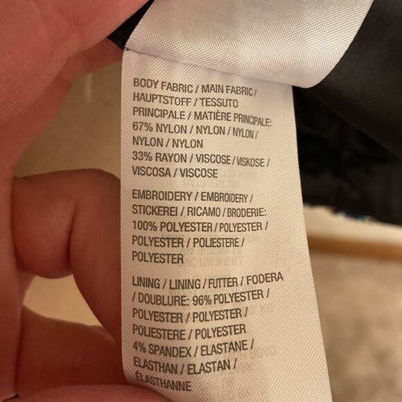 Dennis Basso Black and Blue Embroidered Soutache Jacket Size 10 - Picture 7 of 8